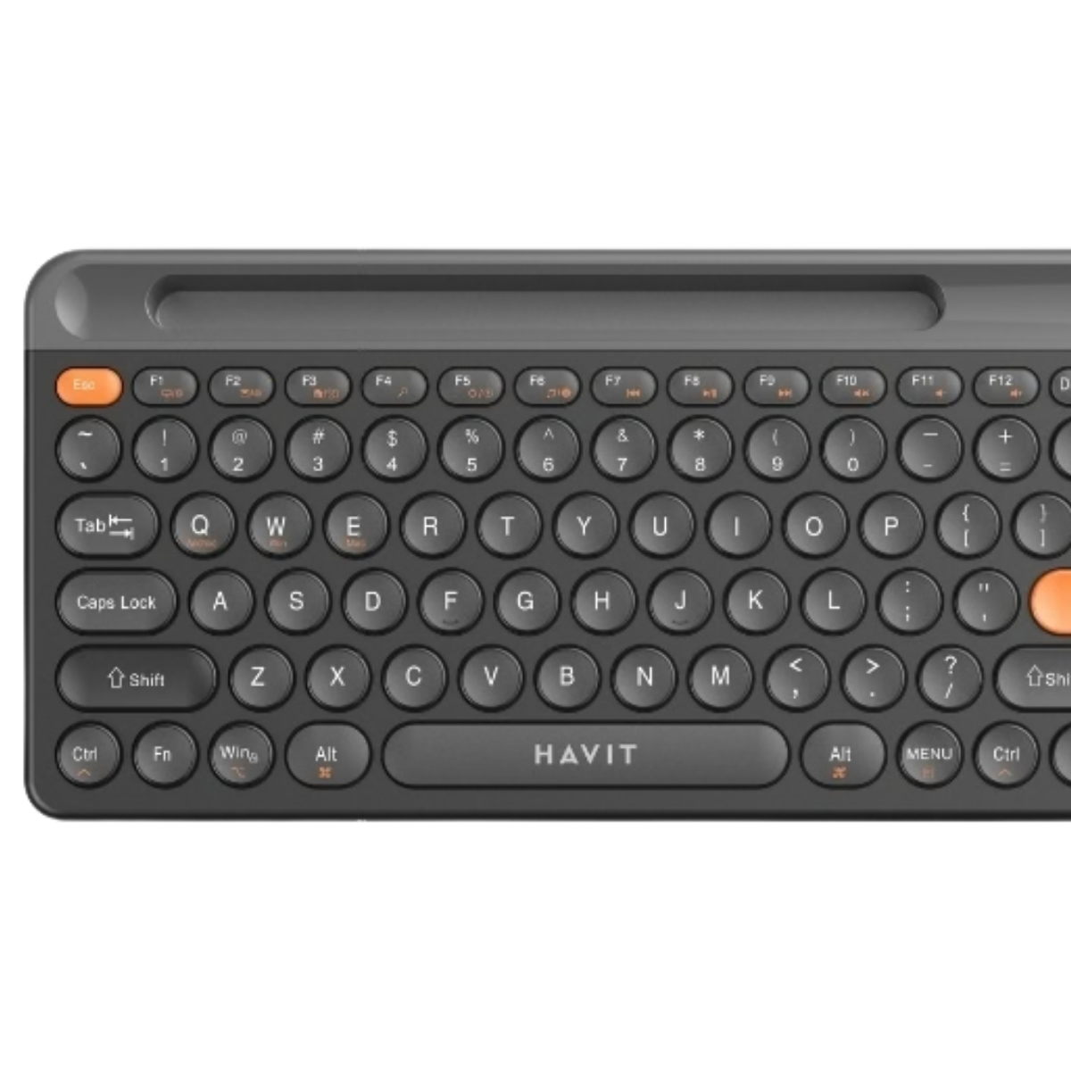 Havit KB835WB Dual Mode Kablosuz Klavye ve Mouse Seti | Türkçe Q | Bluetooth + 2.4GHz | Sessiz Tuş | Retro Tasarım - Siyah