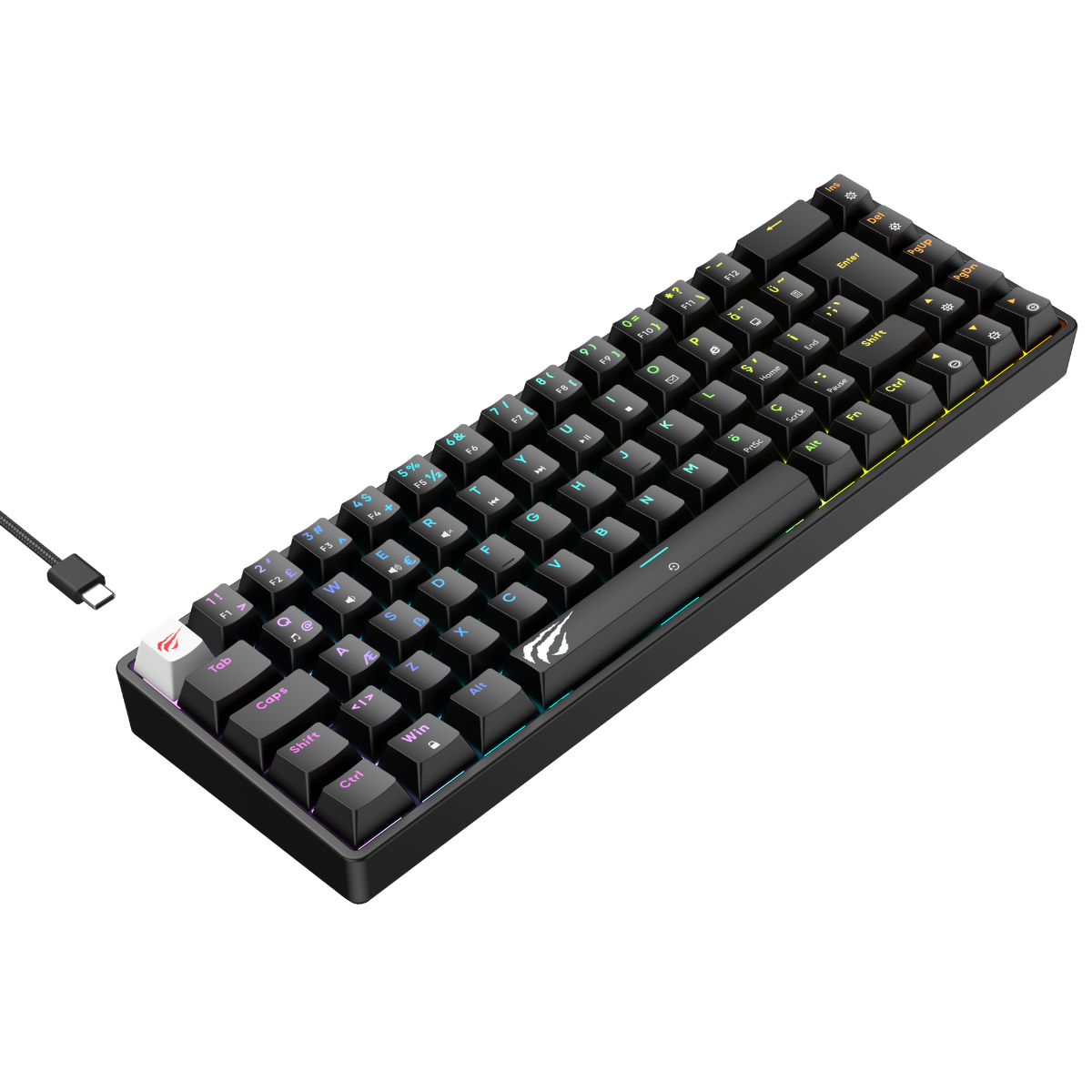 Havit KB860L RGB Oyuncu Klavye - Red Switch - Siyah