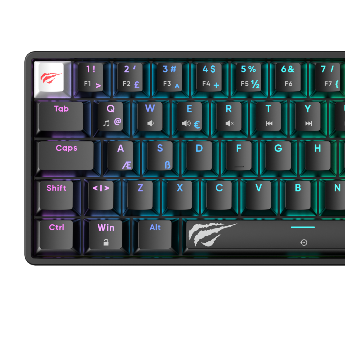Havit KB860L RGB Oyuncu Klavye - Red Switch - Siyah