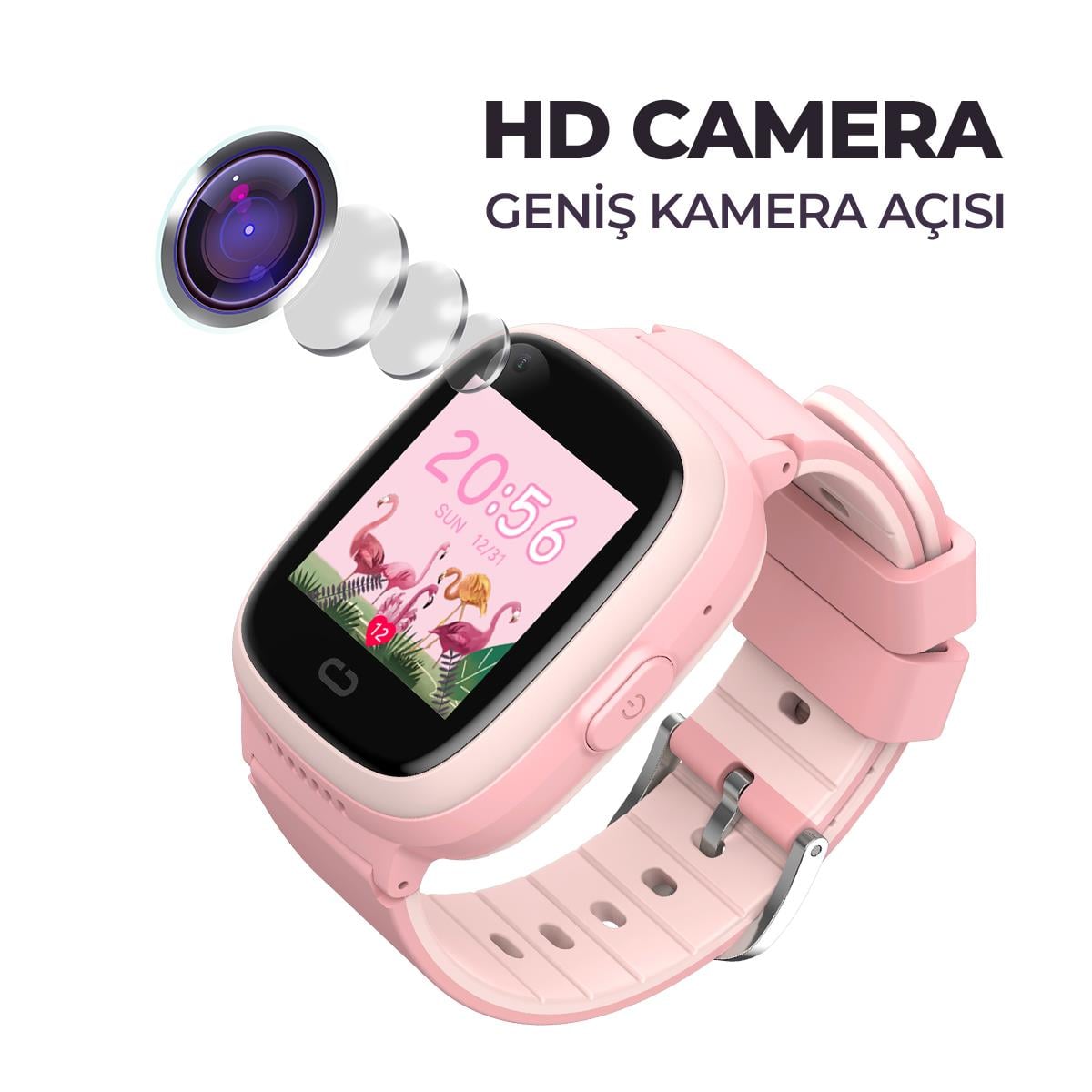 Havit KW11 4G Sim Kartlı Akıllı Çocuk Saati - Pembe