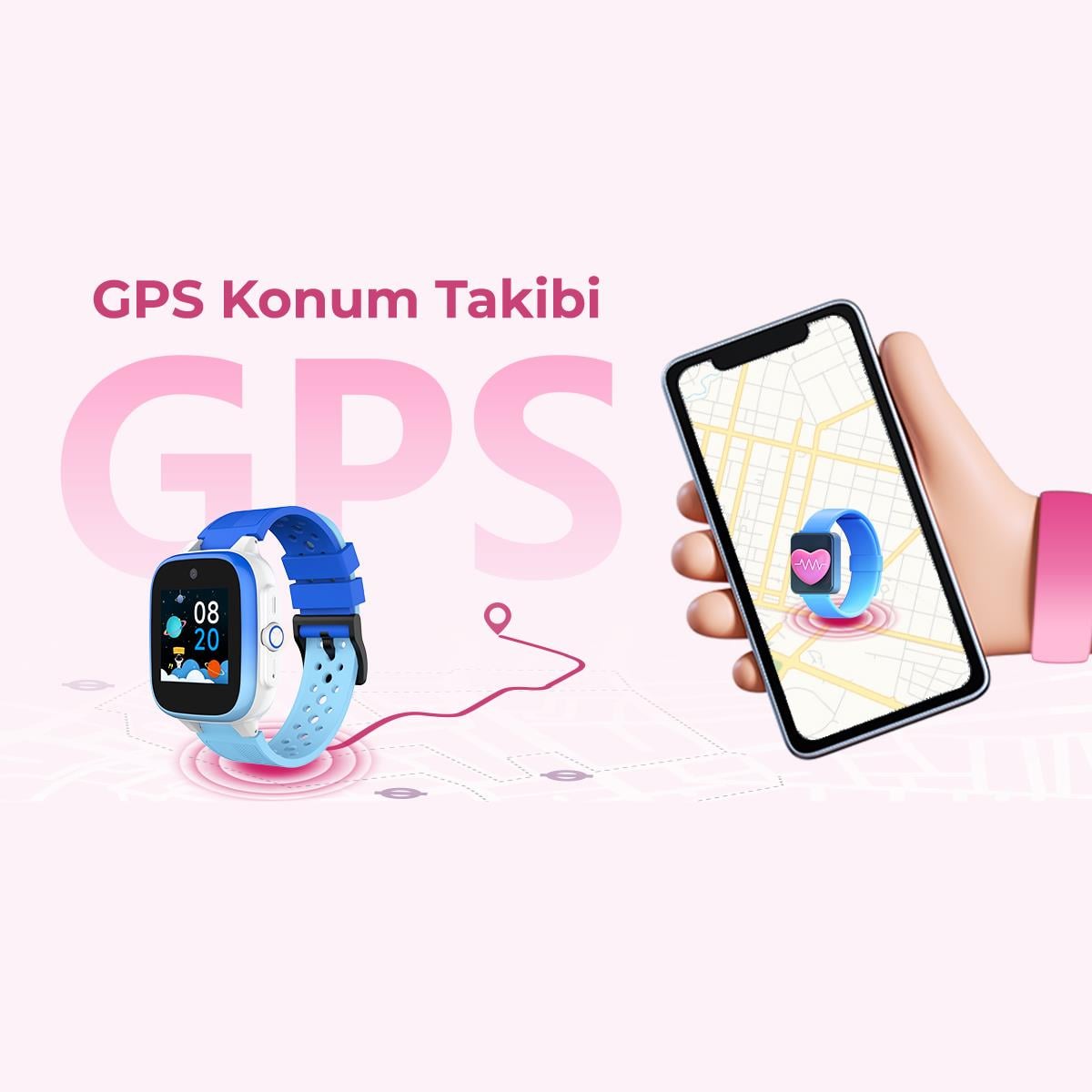 Havit KW12 4G Sim Kartlı Akıllı Çocuk Saati - Pembe