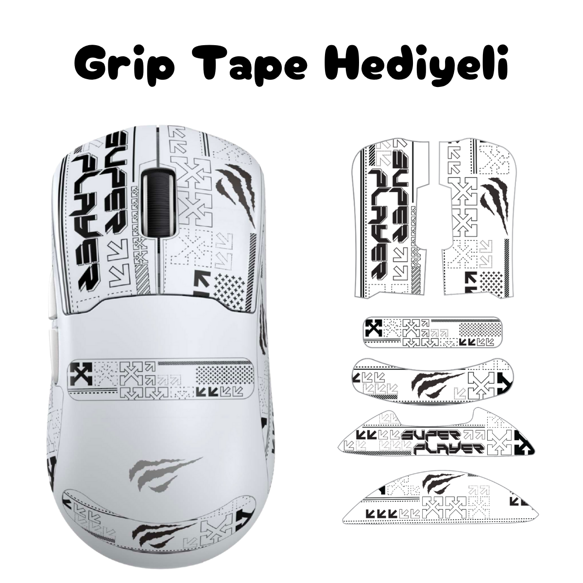 Havit M5 PRO Superlight Kablosuz Gaming Mouse - 30.000 DPI PAW3950 Sensör - RGB Şarj Standlı - TFT Ekranlı - Beyaz