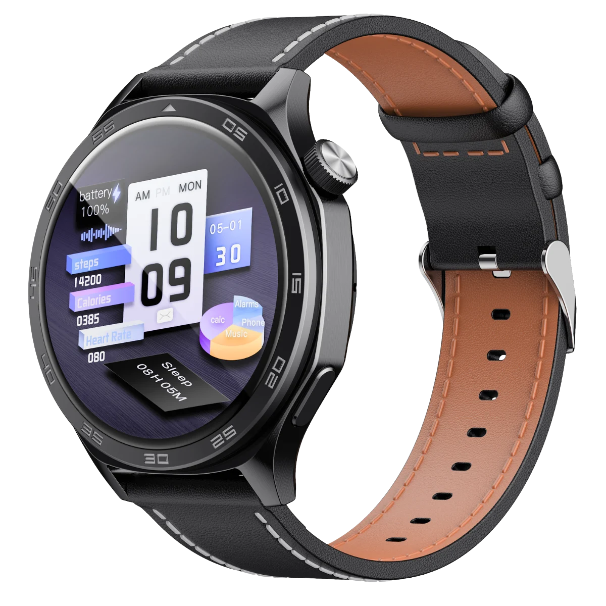 Havit M9063 1.46'' TFT HD Ekran Akıllı Saat - Bluetooth Arama, Metal Kasa - Siyah