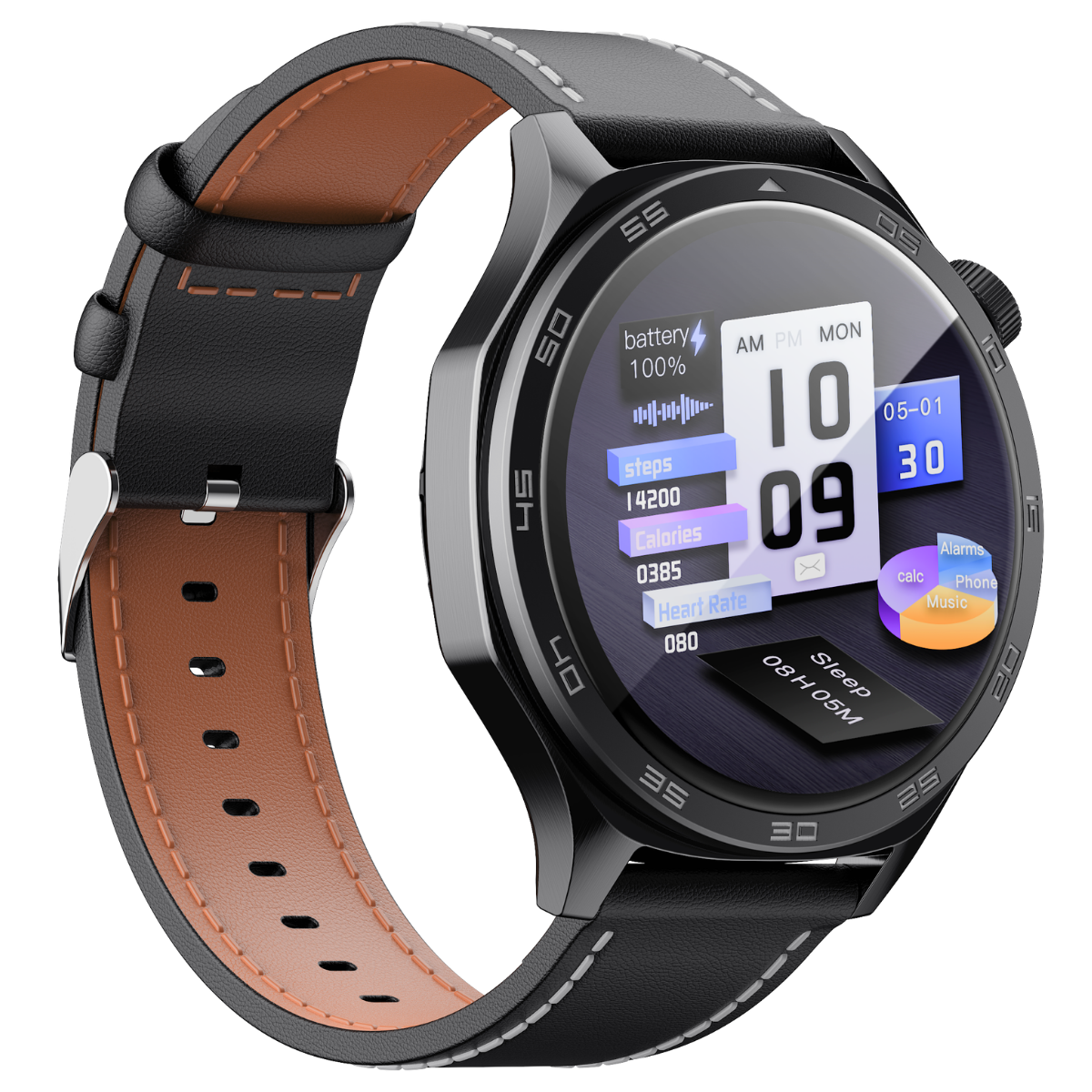 Havit M9063 1.46'' TFT HD Ekran Akıllı Saat - Bluetooth Arama, Metal Kasa - Siyah