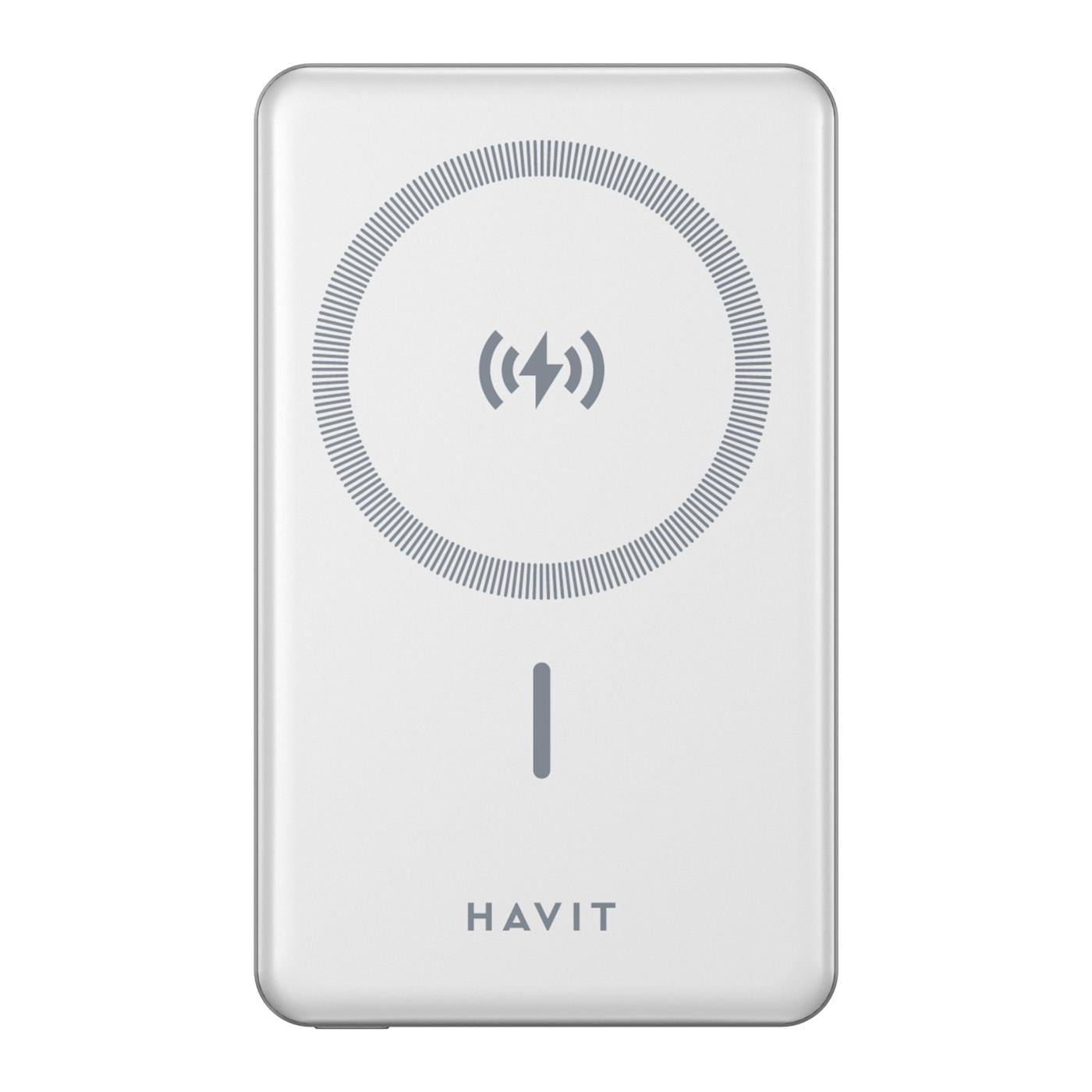 Havit PB5202 5.000mAh Magsafe Manyetik Kablosuz Powerbank Ultra Ince 20W, Iphone Uyumlu - Gri