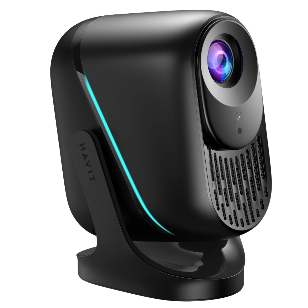 Havit PJ220 Pro Akıllı Projeksiyon Cihazı – Full HD 1080p, Android TV 13.0, 250 ANSI Lümen, Otomatik Odaklama – Siyah
