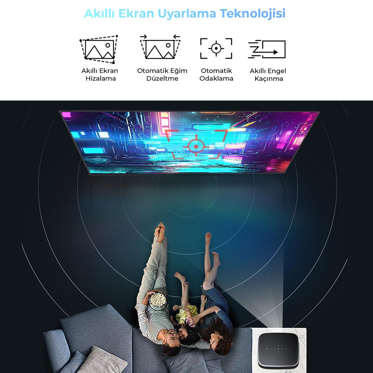 Havit PJ300 Plus Google Lisanslı Projeksiyon Cihazı - 1080p