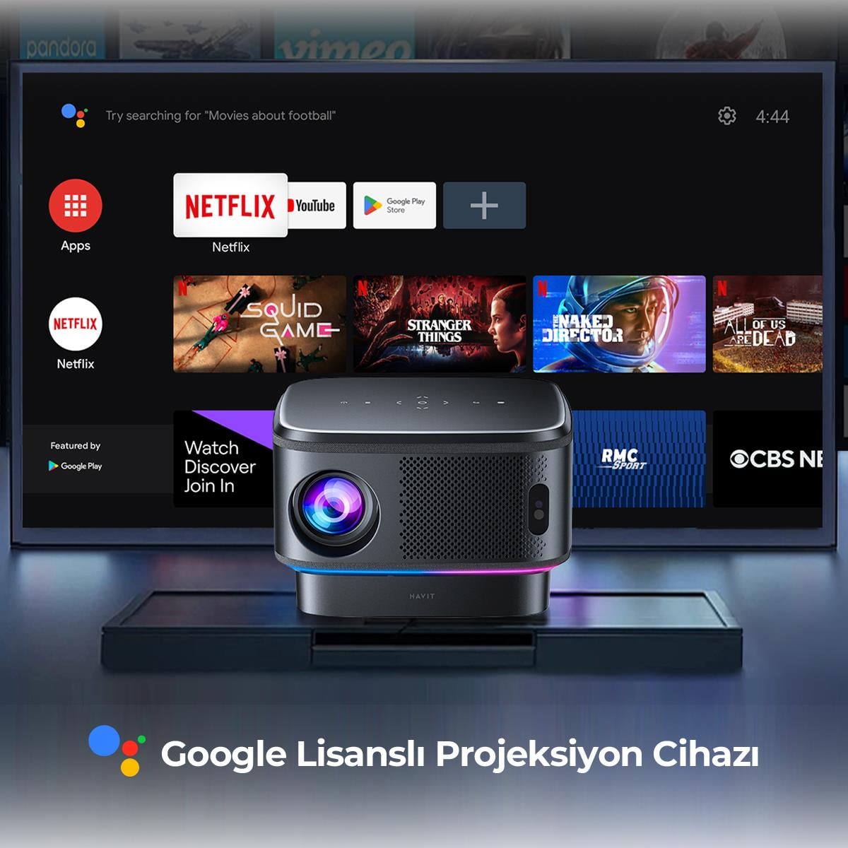Havit PJ300 Plus Google Lisanslı Projeksiyon Cihazı - 1080p