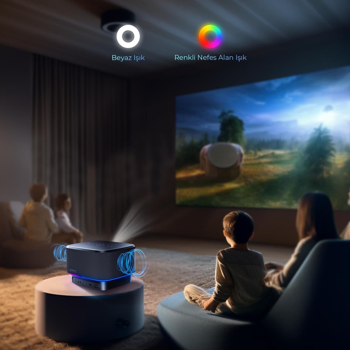 Havit PJ300 Plus Google Lisanslı Projeksiyon Cihazı - 1080p