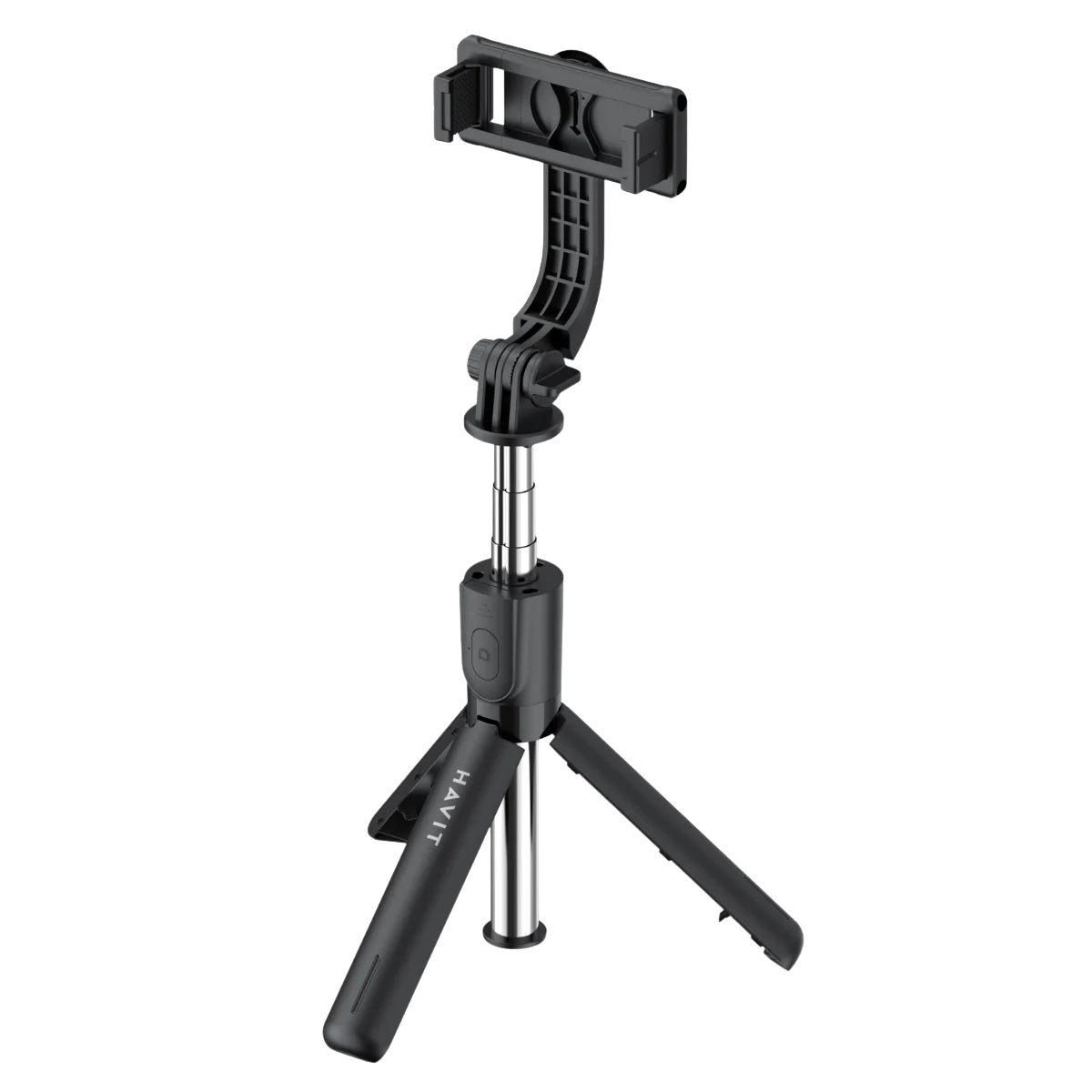 Havit ST7033 PRO Bluetooth Tripodlu Selfie Stick Kumandalı 360 Dönebilen Selfie Çubuğu - Siyah