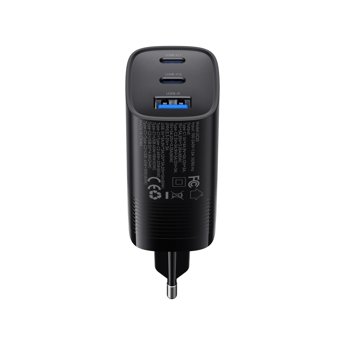 Havit UC20 65W GaN Teknoloji Hızlı Şarj Adaptörü - Siyah