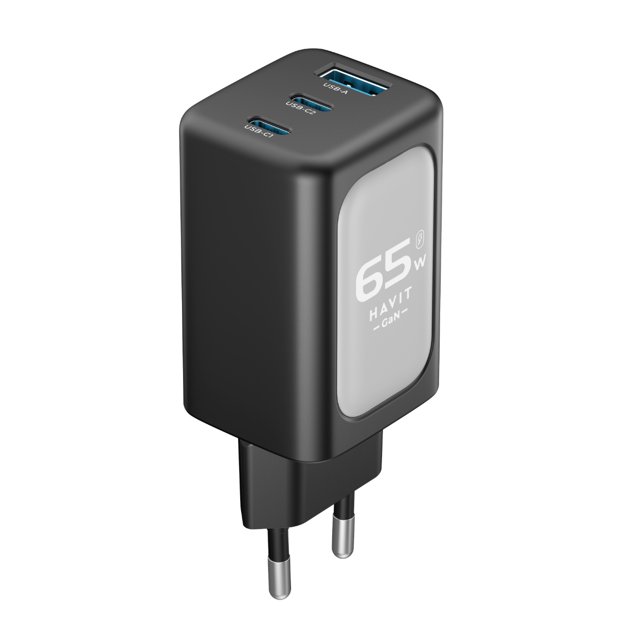 Havit UC260 Kablolu 65W Gan Teknoloji Hızlı Şarj Adaotörü -  Siyah