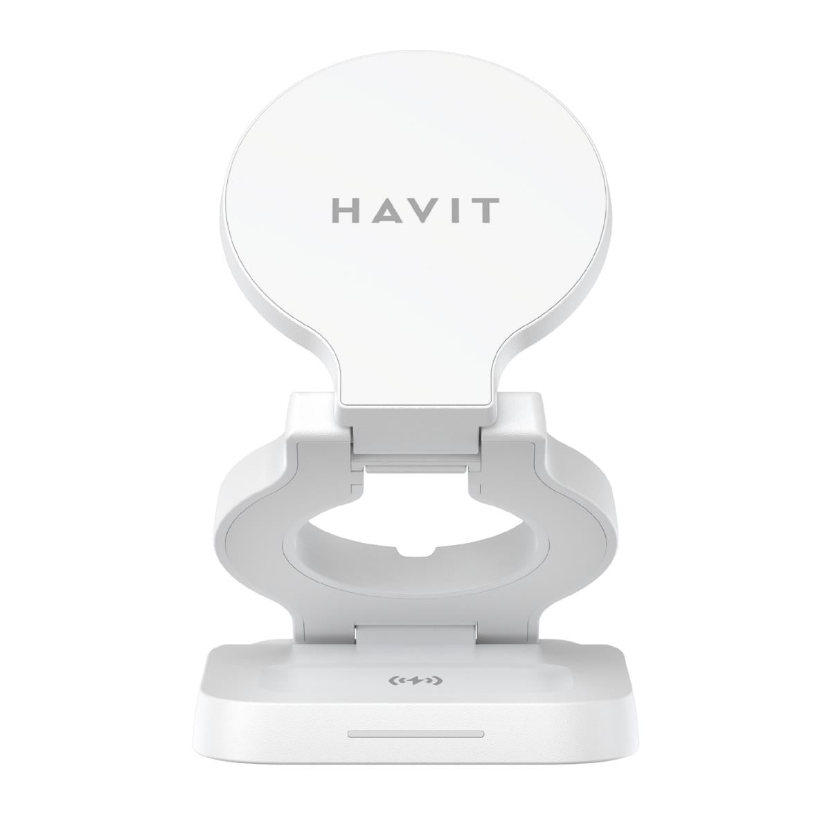 Havit W3038 Katlanabilir 3 in 1 Wireless Şarj Cihazı Beyaz - 15W