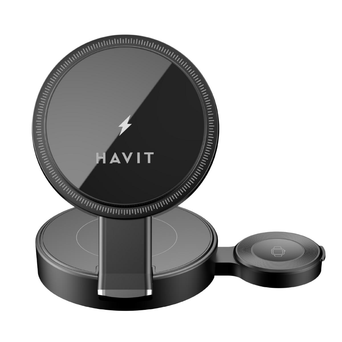 Havit W3100 Katlanabilir 3 in 1 Wireless Şarj Cihazı - 15W
