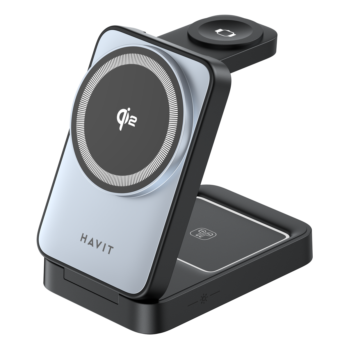 Havit W3103 Hızlı Wireless Şarj 3 in 1 (Fast 15W) - Siyah