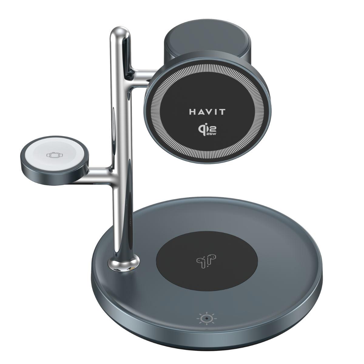 Havit W3113 Hızlı Wireless Şarj Stantı - Gri