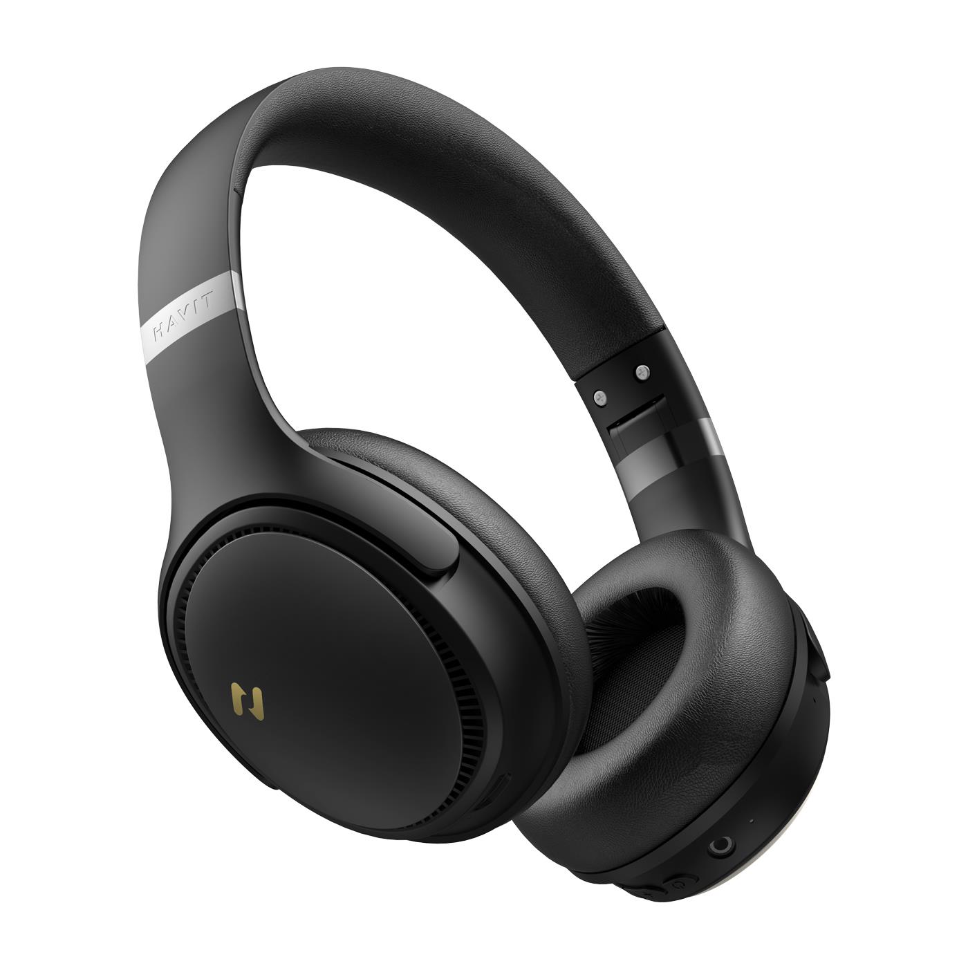 Havit H630BT PRO ANC Kulak Üstü Katlanabilir Bluetooth Kulaklık - 50 Saat Batarya Çift Cihaz Desteği - Siyah