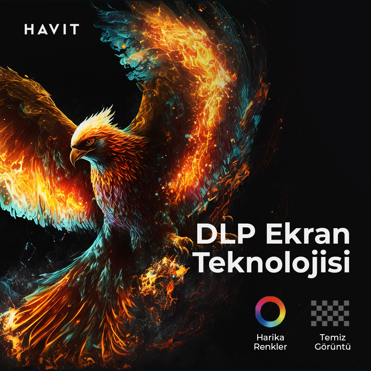 HavitPJ218 Pro Ruby Taşınabilir Bataryalı DLP Projeksiyon Cihazı (YouTube, Netflix, Exxen, Disney+)