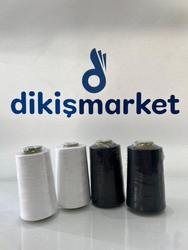 120 Numara  Siyah- Beyaz 4lü Dikiş İpliği Seti