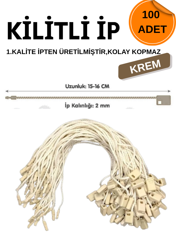 ECRU KİLİTLİ İP