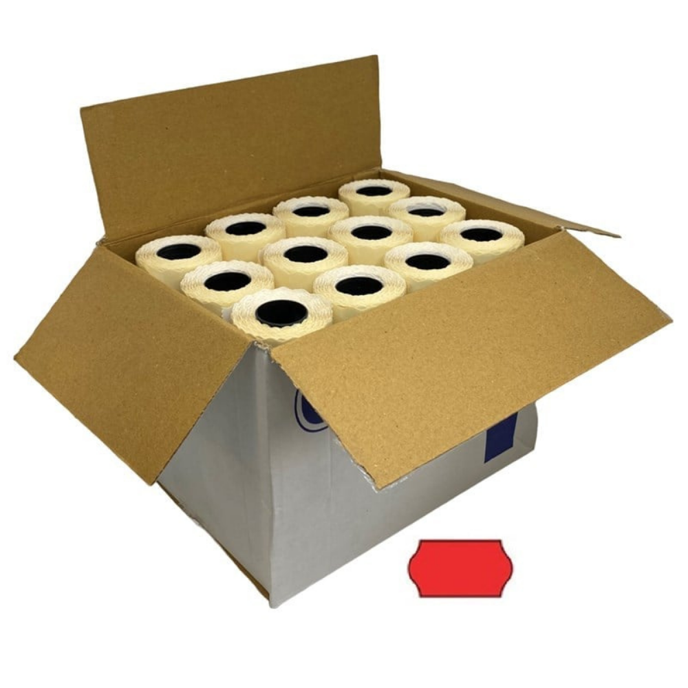 ETİKETLEME MAKİNASI  KIRMIZI ETİKET 96 RULO (GENÇLER)