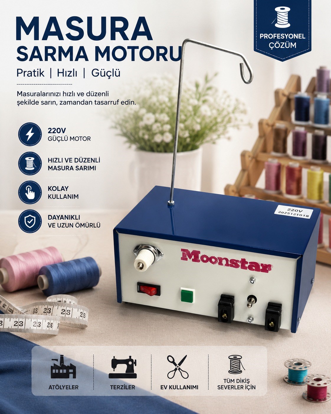 Masura İp Sarma Motoru (Nakış Sarma)