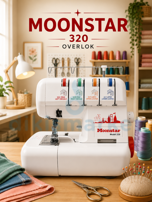 Moonstar 320 Ev Tipi Elektronik Overlok Makinesi | 3-4 iplik