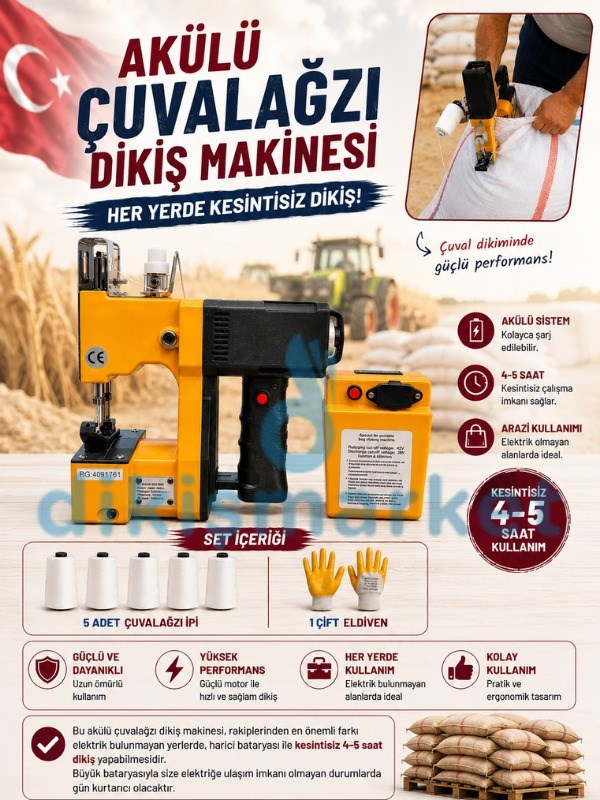 Moonstar GK9-900B Akülü Çuvalağzı Dikiş Makinesi 