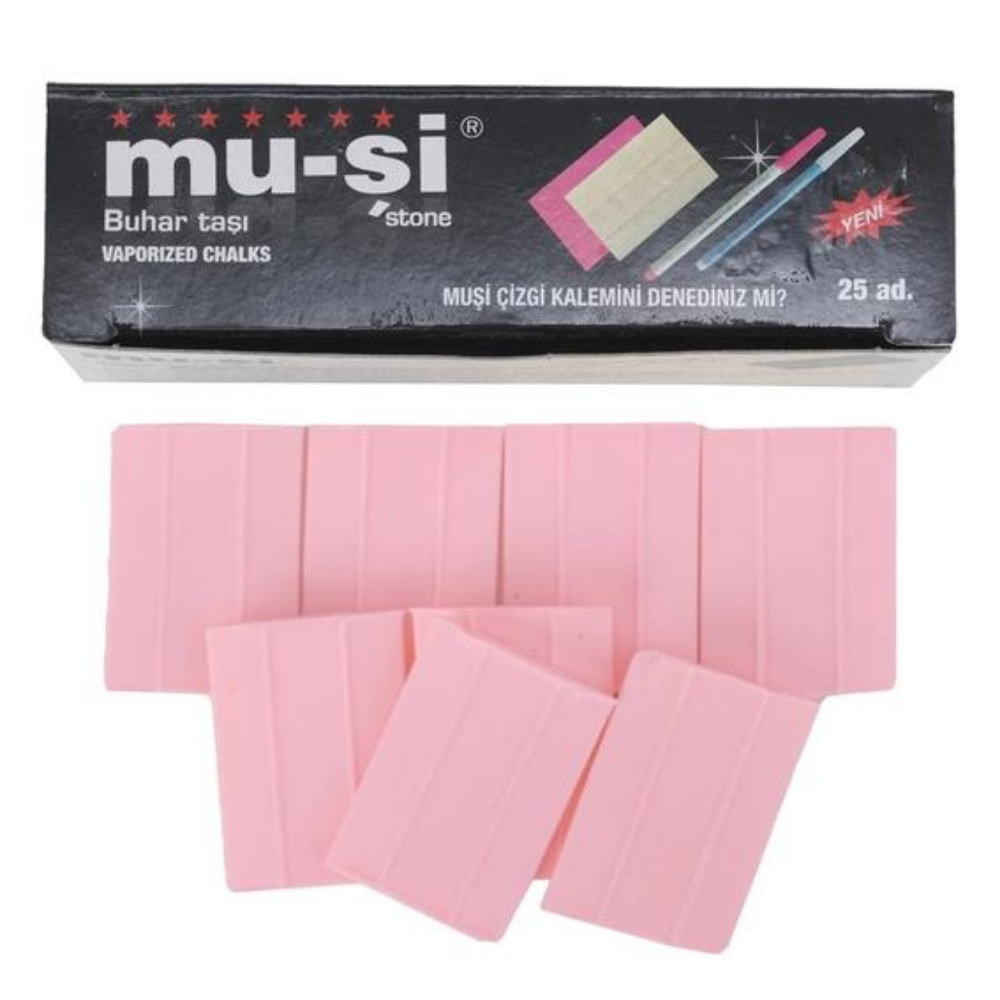 MUŞİ ÇİZGİ TAŞI PEMBE RENK 25 ADET