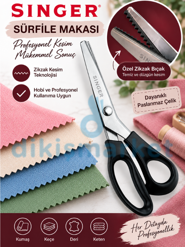 SİNGER SÜRFİLE ZİGZAG MAKASI