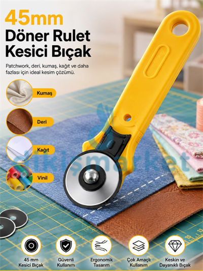 45mm Döner Rulet Kesici Bıçak