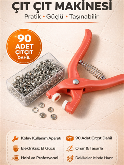 Çıt Çıt el pensi (100 lü 9,5mm çıtçıt)