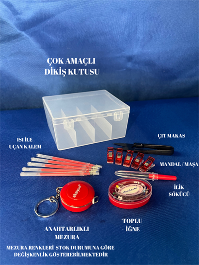 Çok amaçlı kutulu dikiş seti