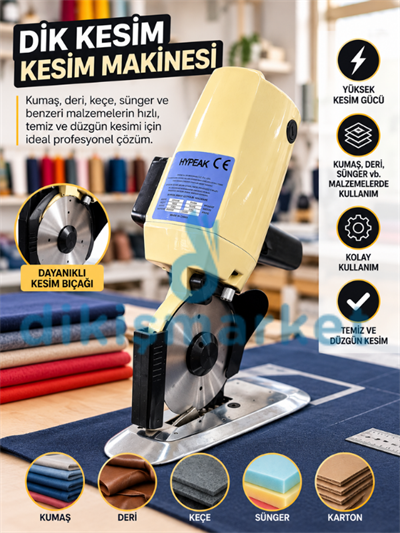Hypeak Yuvarlak Kumaş Kesim Motoru RC-100