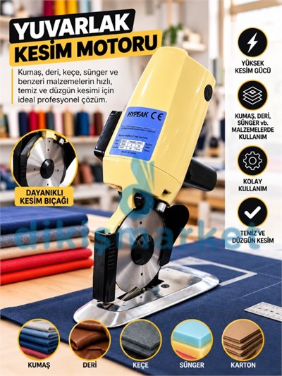 Hypeak Yuvarlak Kumaş Kesim Motoru RC-100