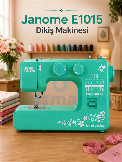 Janome|E1015 Dikiş Makinesi | Yeşil | Ev Tipi Dikiş Makinesi