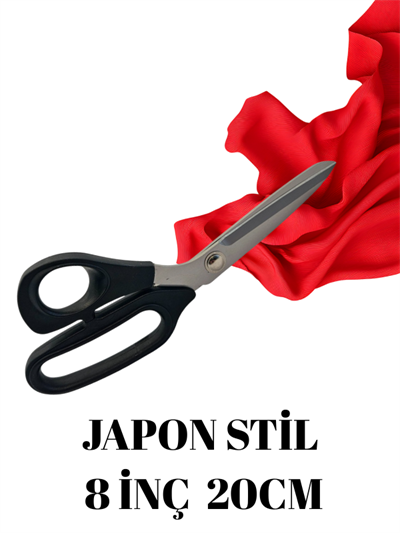 Japon Stili Plastik Saplı Profesyonel Terzi Sol El Makası 8 inç / PIN-K1080L (8)