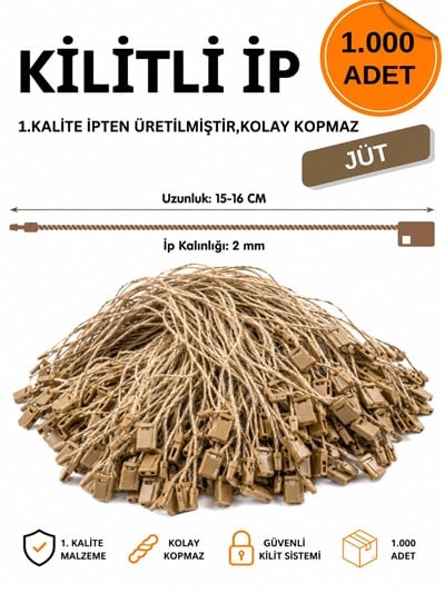 Kilitli İp Jüt 1.000'li