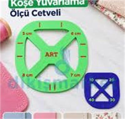 Kumaş Köşe Yuvarlama Ölçü Cetveli