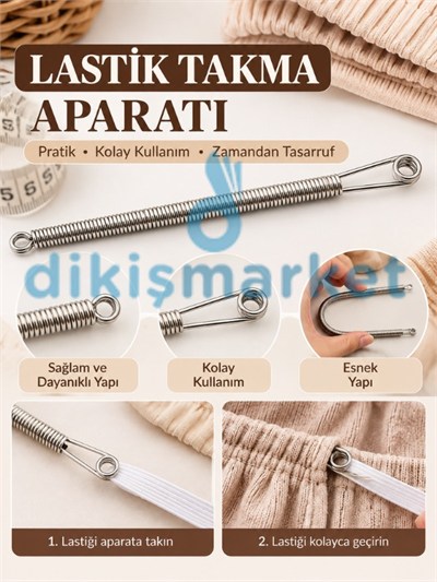 Lastik ve Kordon Takma Aparatı – Pratik ve Kolay Kullanımlı Elastik Geçirme Aparatı