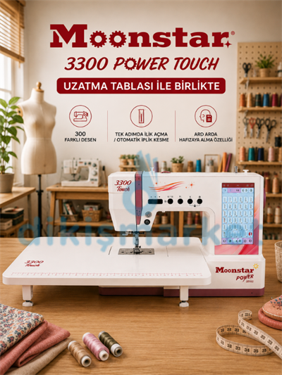 Moonstar 3300 Touch Dikiş Makinası Uzatma Tablalı