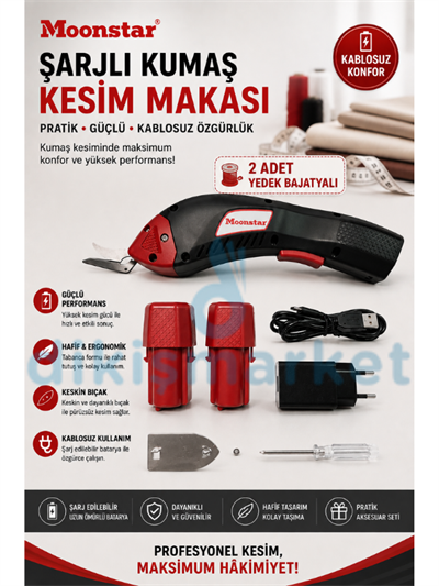 Moonstar Şarjlı Çok Amaçlı Kesim Makası (Yedek Bataryalı) / MEC-10