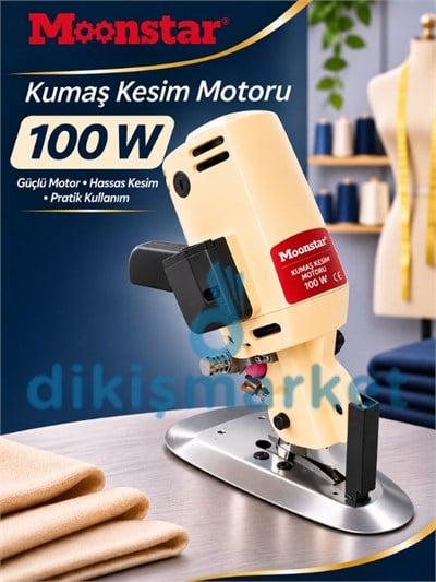 Moonstar Yuvarlak Kumaş Kesim Motoru 4inç Krem / RC-100 (YCM-40)