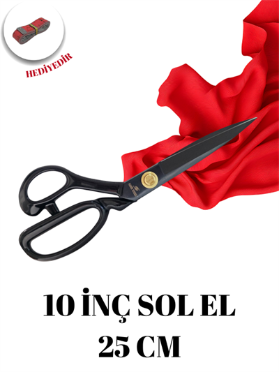 Siyah Saplı Paslanmaz Çelik 10inç Sol El Makas / HS-10L (10) Left Hand