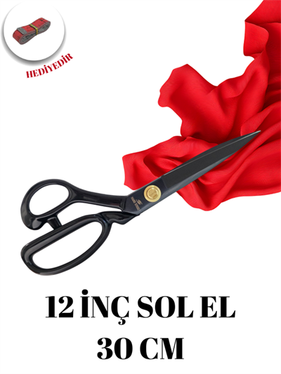 Siyah Saplı Paslanmaz Çelik 12inç Sol El Makas / HS-12L (12) Left Hand