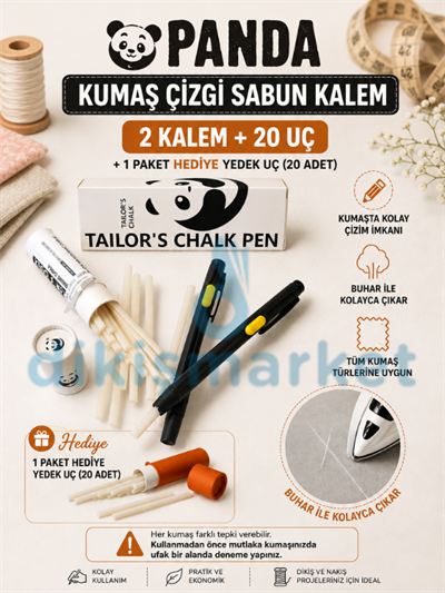 Tebeşir Kalem|2 Adet Kalem-20 Adet Çizgi Taşı