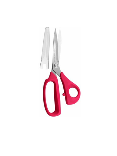 V-5210 Plastik Saplı Terzi Makası | Yatık Makas | Makinacı Makası | Özel Ağız | 21cm | Japon Malı | 8 no | Makas Ucu Kılıflı
