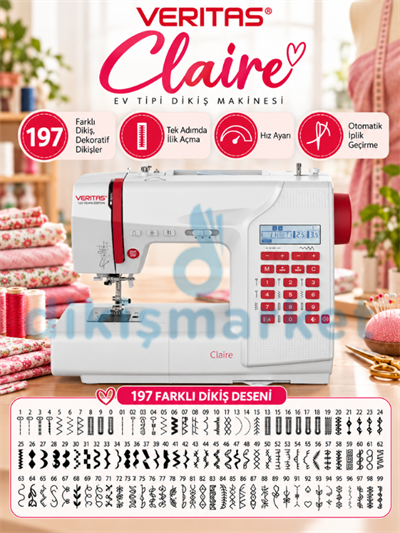 Veritas Claire Ev Tipi Dikiş Makinesi 197 Dikiş Programlı 