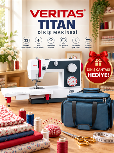 Veritas Power Stitch 32 TITAN Ev Tipi Dikiş Makinesi 32 Dikiş Programlı 