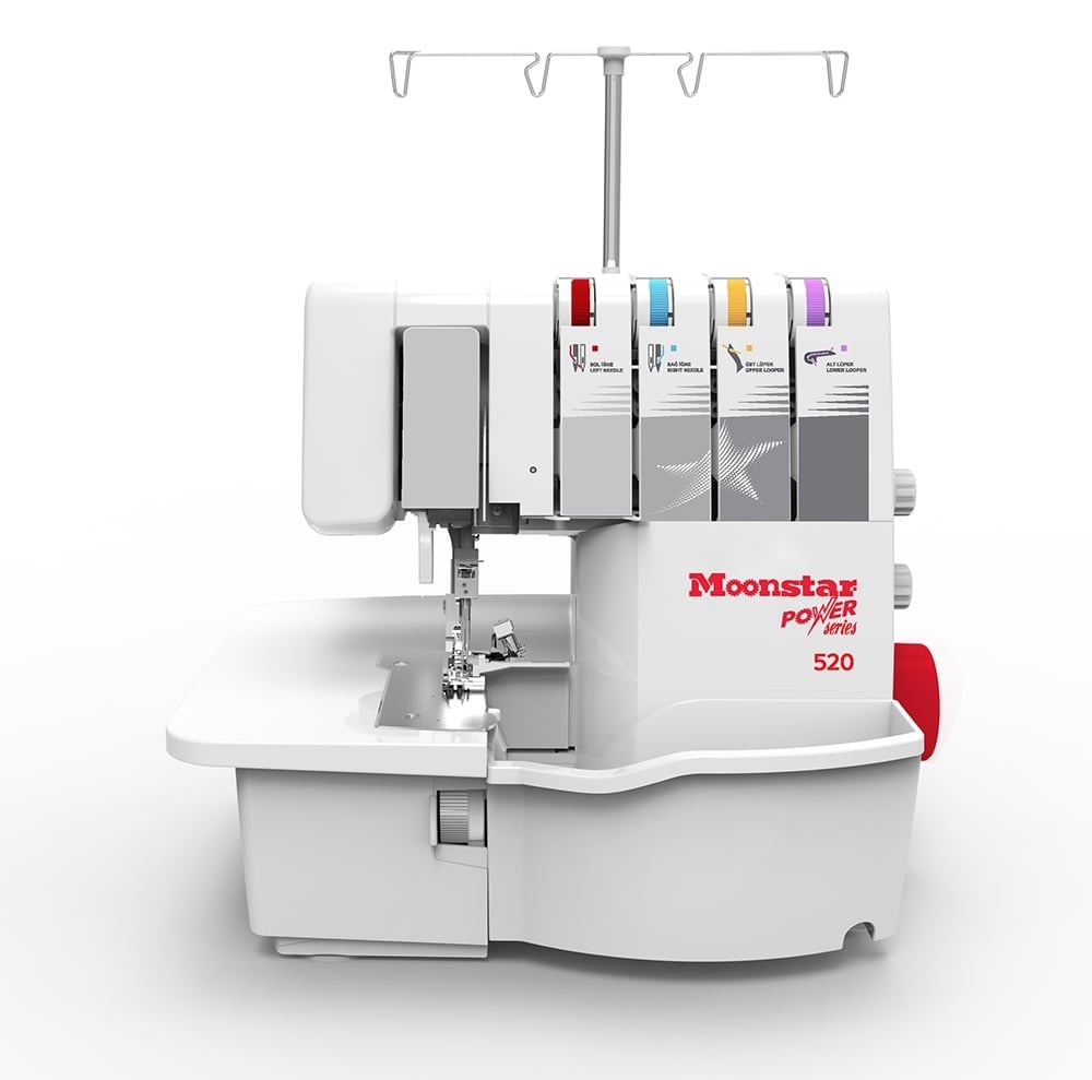  Moonstar 520 Ev Tipi 2-3-4 İplik Overlok Makinası Çok Fonksiyonlu Profesyonel Dikiş Makinası
